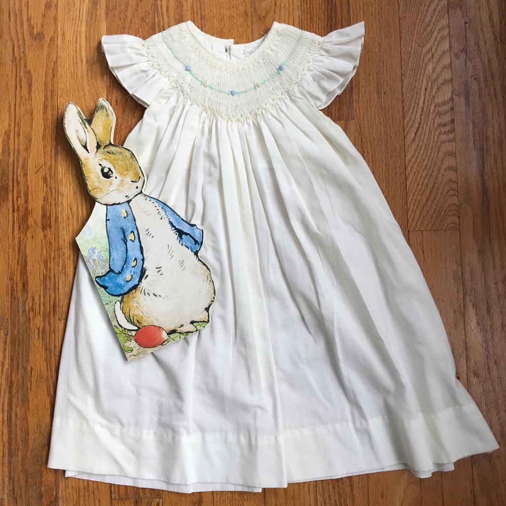Girls 24 mos Pale Yellow Smocked Dress
